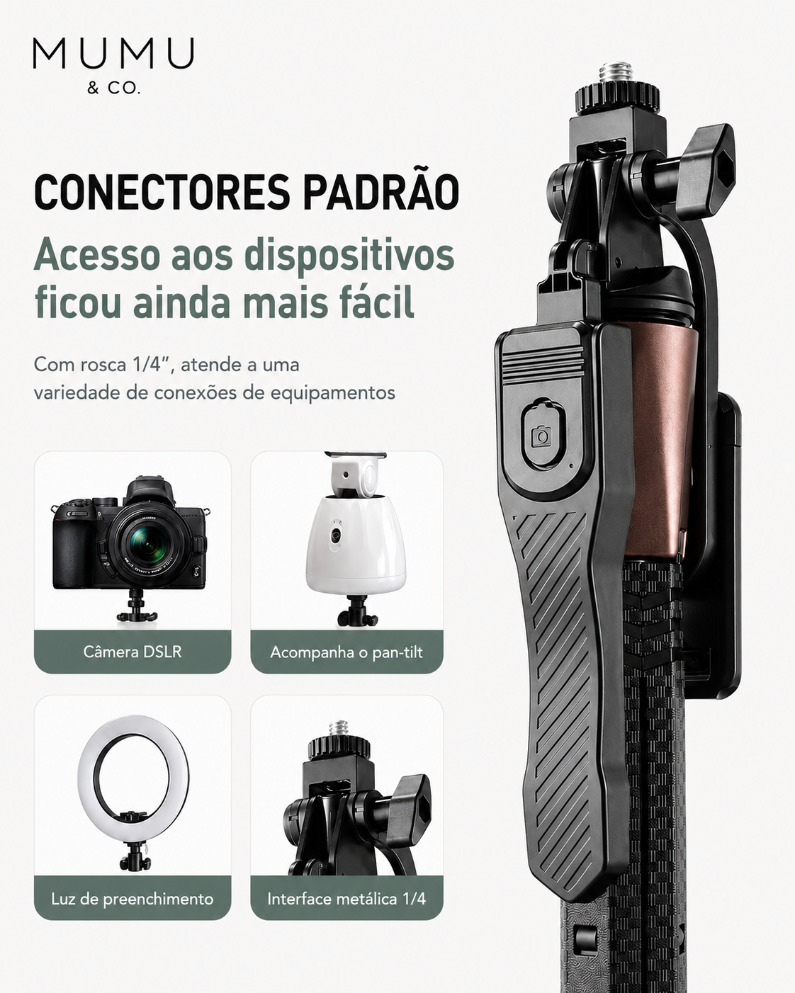 Tripé para Celular Inteligente com Rastreamento Facial