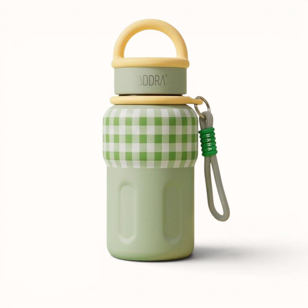 Garrafa Térmica Hiddra Picnic - 600ml | Xadrez Verde