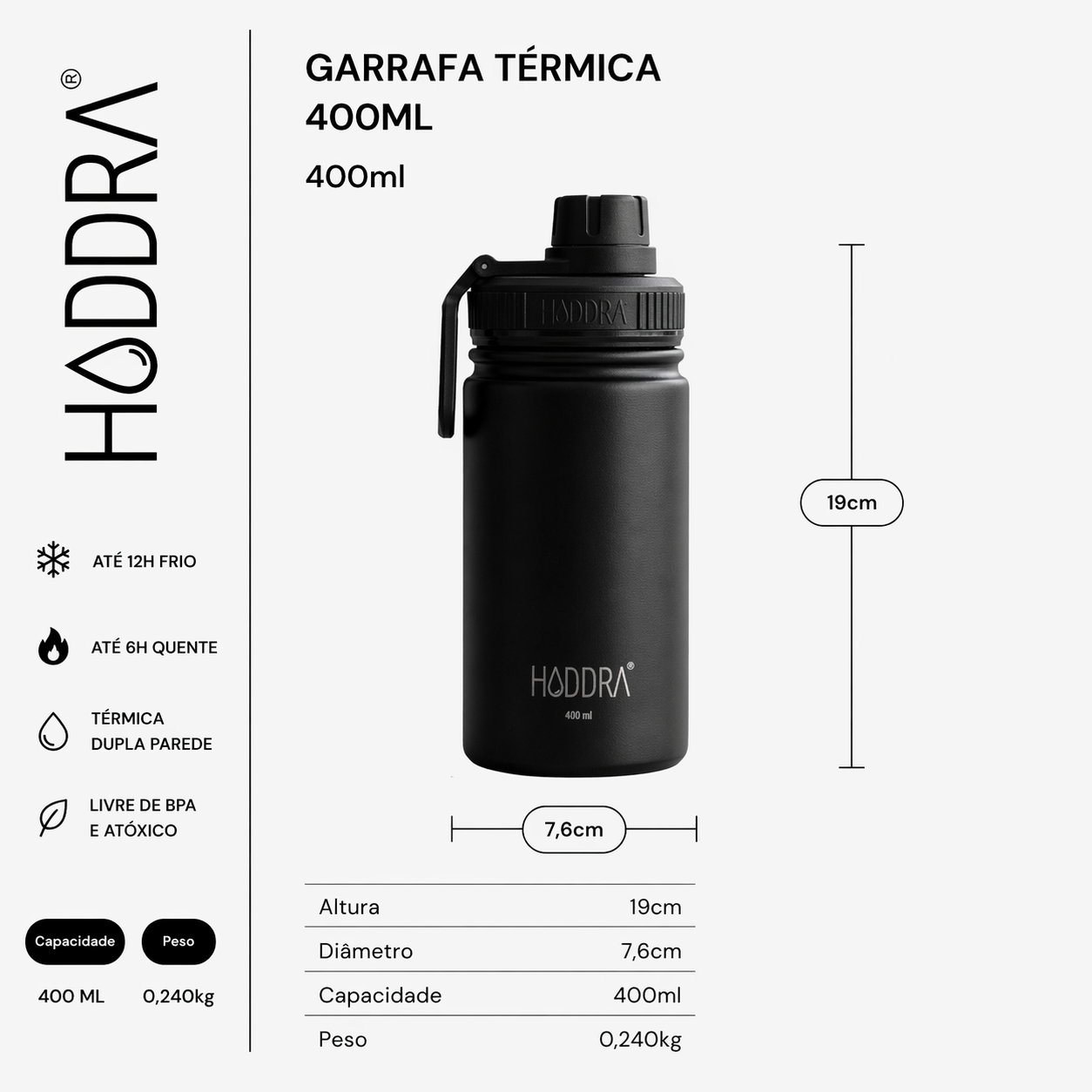 Garrafa Térmica Hiddra Kids 400ml - Turquesa
