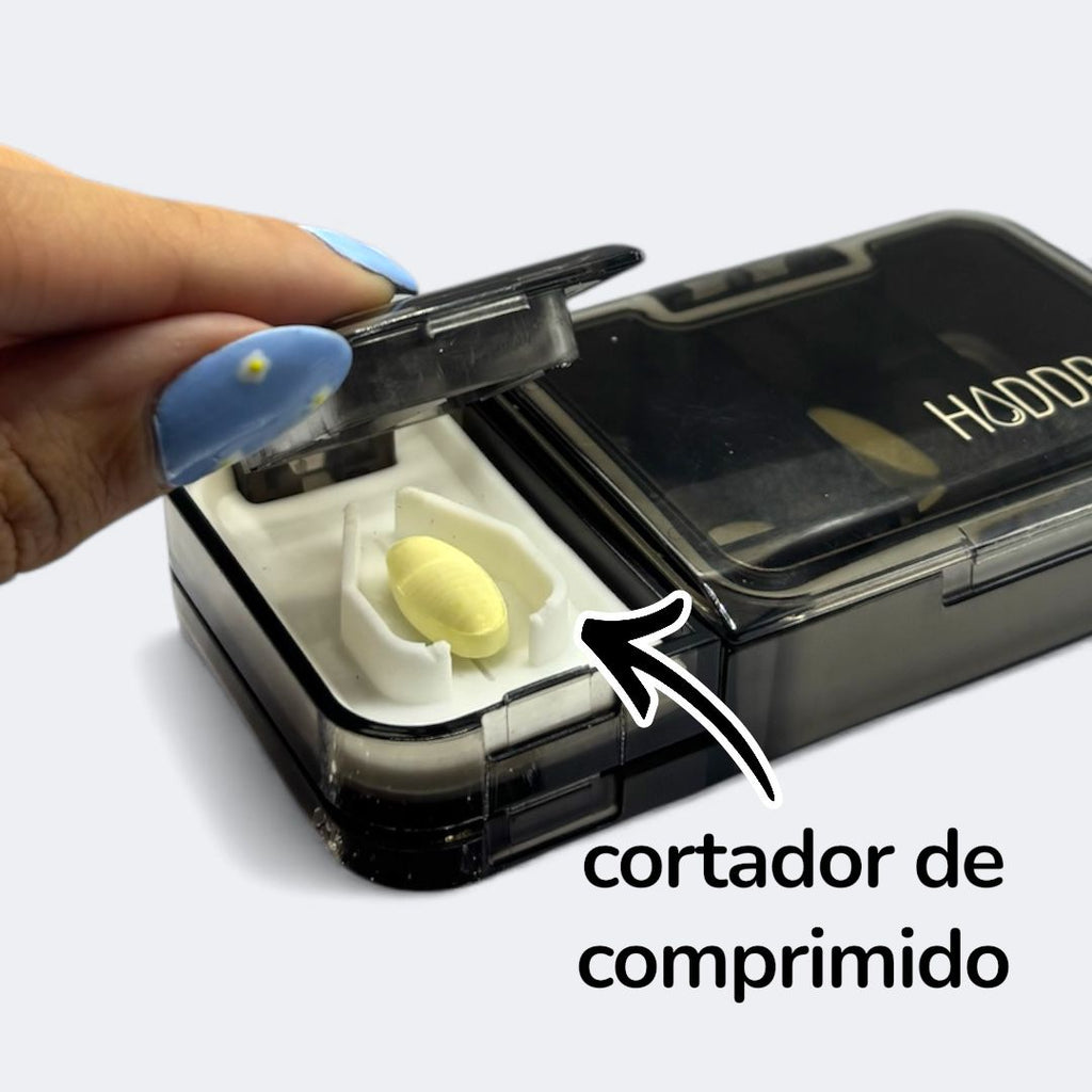 Porta Comprimidos 3 in 1 com Cortador e Macerador | Branco