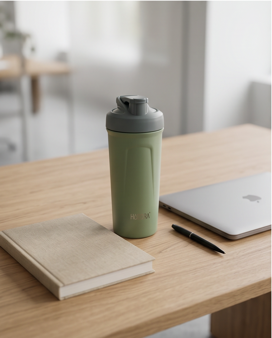 Coqueteleira Térmica Hiddra Vibe 600ml - HC610 Verde Militar