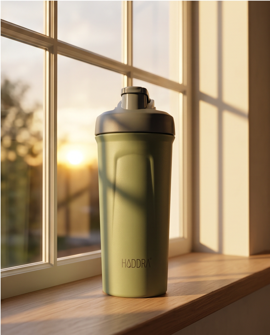 Coqueteleira Térmica Hiddra Vibe 600ml - HC610 Verde Militar