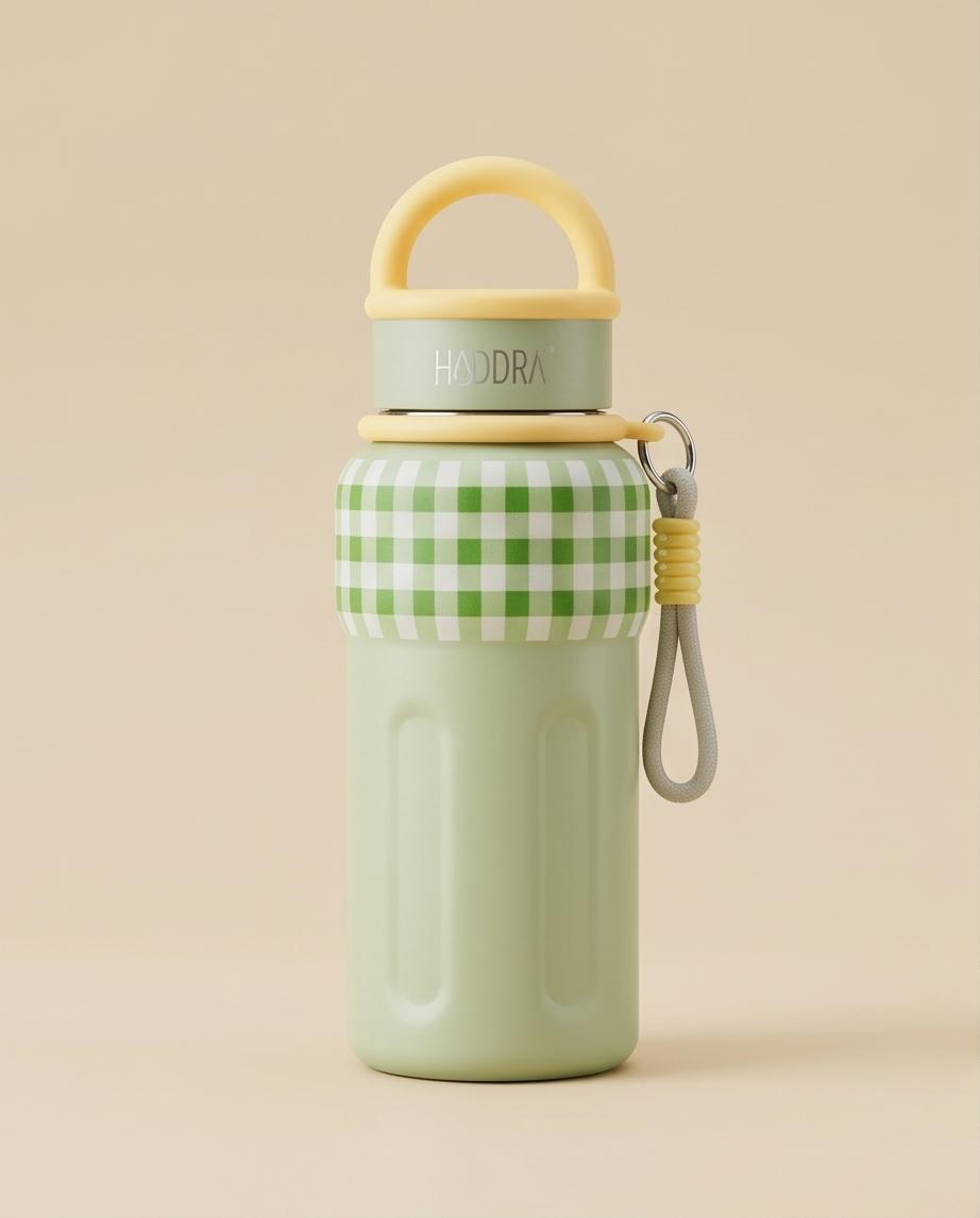 Garrafa Térmica Hiddra Picnic - 800ml | Xadrez Verde