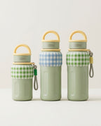 Garrafa Térmica Hiddra Picnic - 800ml | Xadrez Verde
