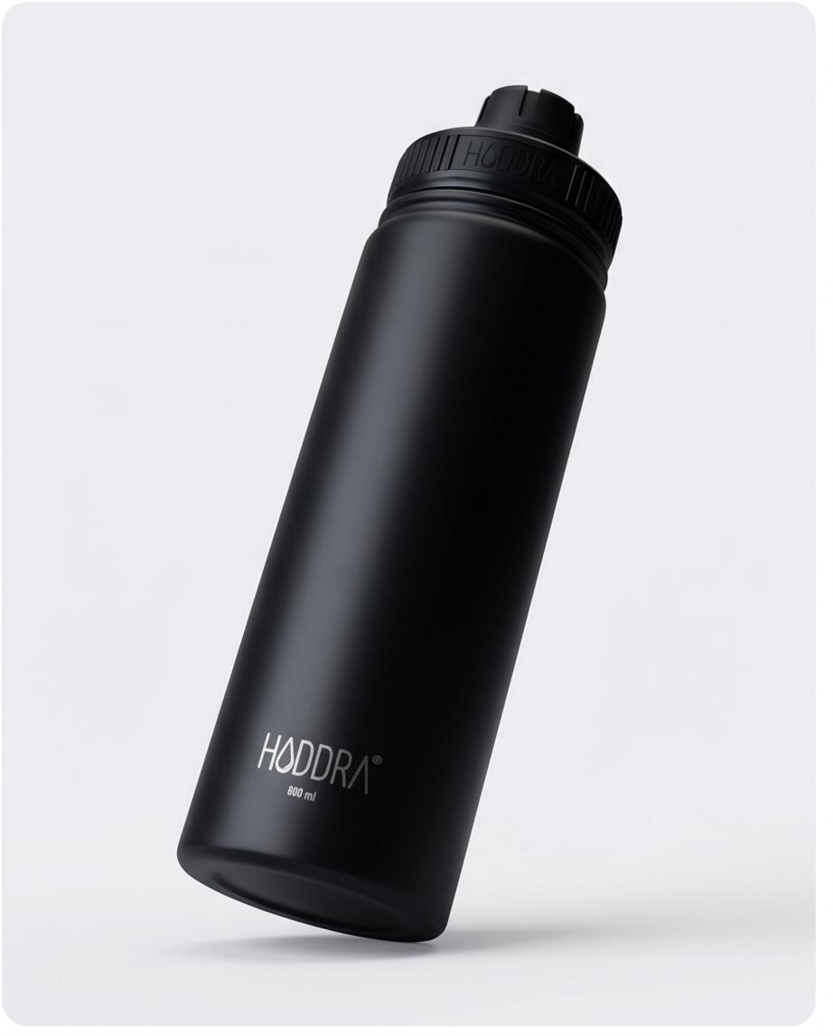 Garrafa Térmica Inox 800ml Hiddra Preto