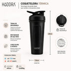 Coqueteleira Térmica Hiddra Vibe 600ml - HC610 Turquesa
