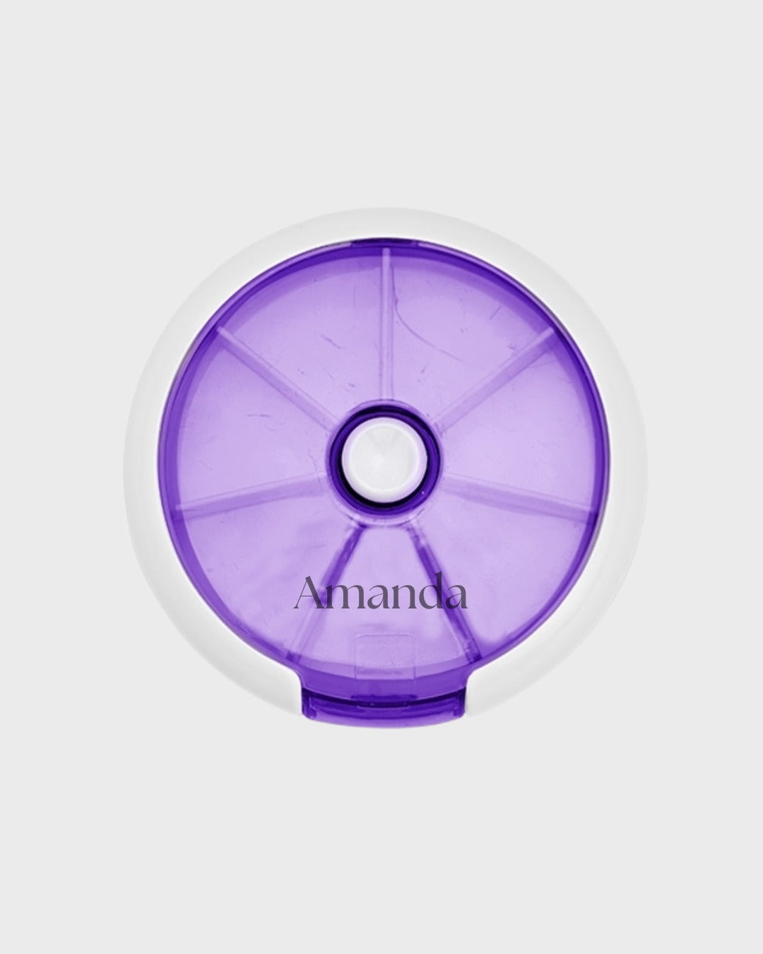 Porta Comprimidos com 7 Compartimentos Giratório | Roxo