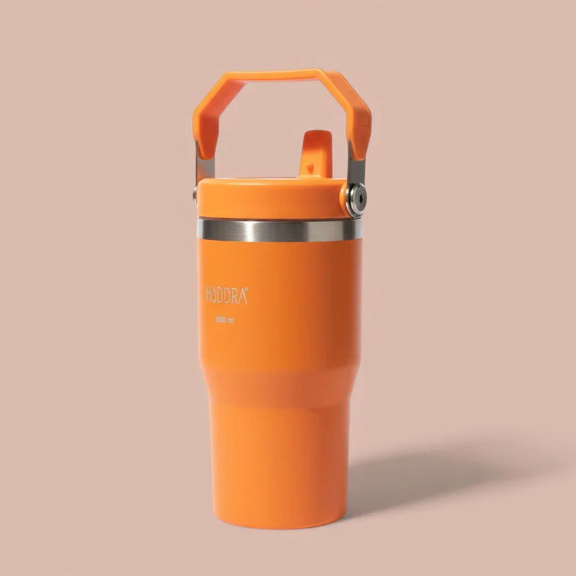 Copo Térmico Hiddra 600ml com Alça e Canudo